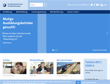 Tablet Screenshot of hwk-mittelfranken.de